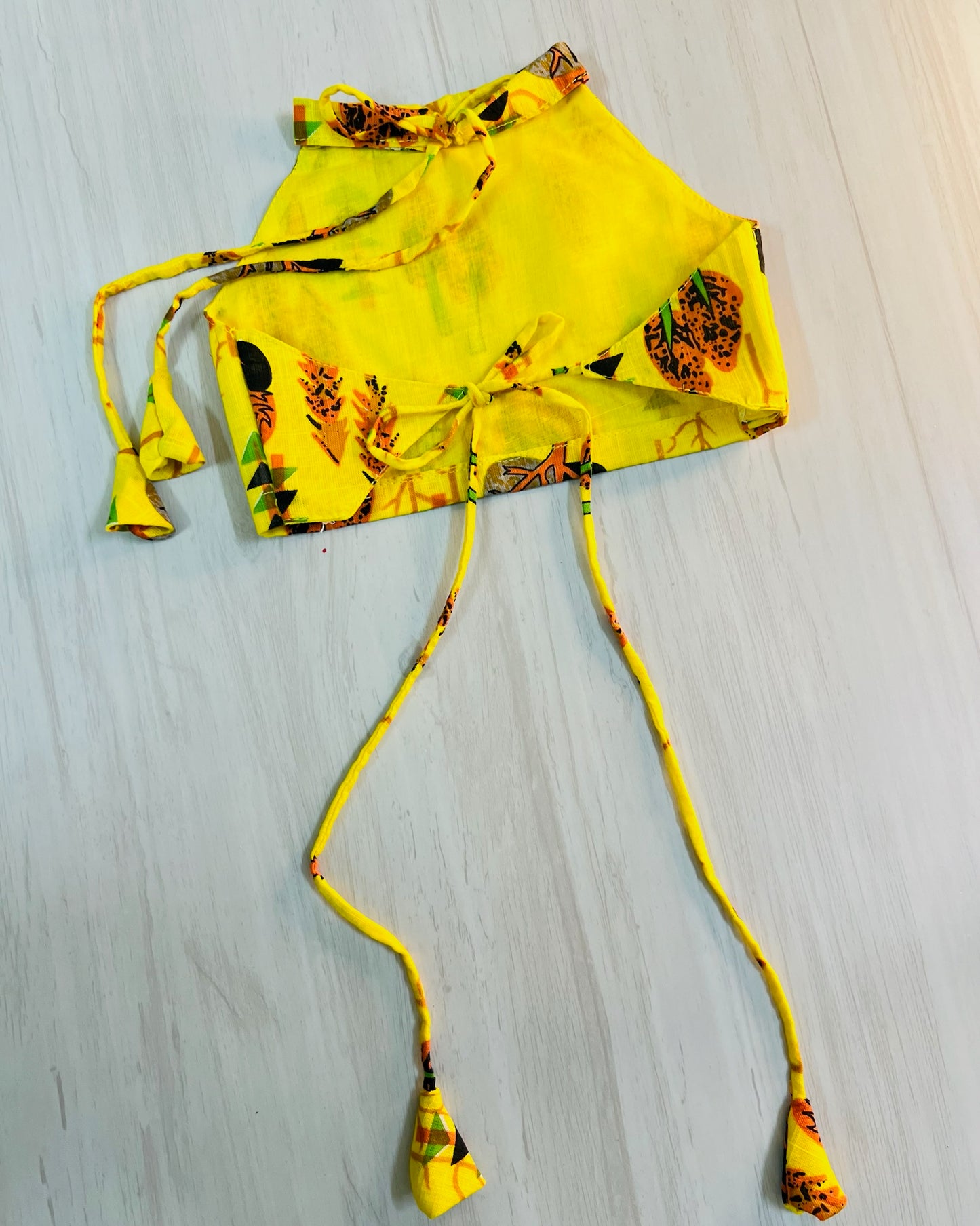 Bright Yellow Halter Neck Soft Cotton Palazzo Set