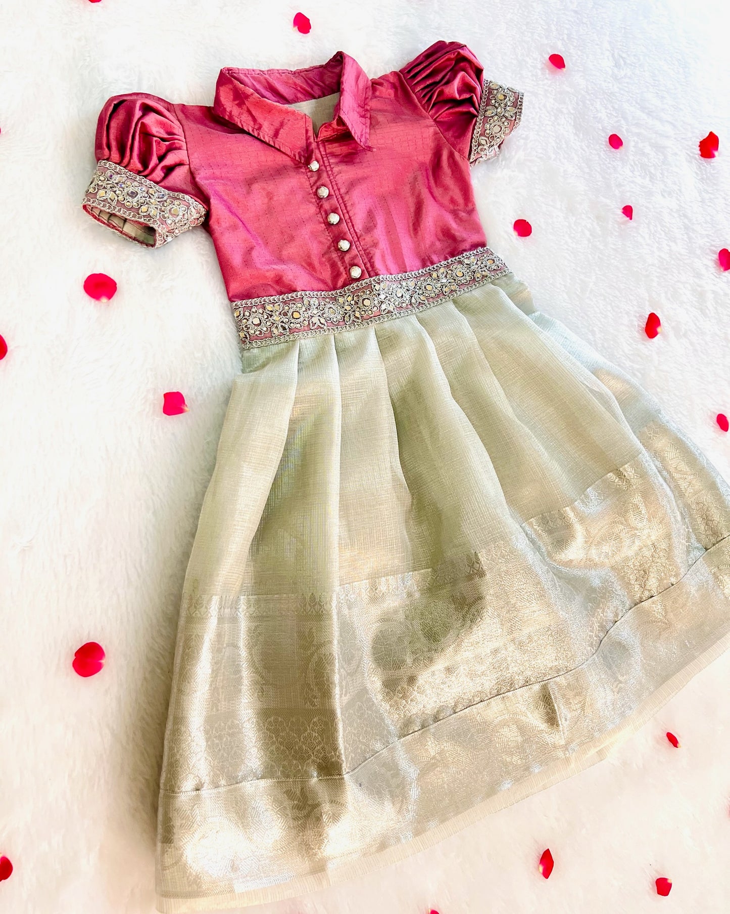 Sterling Elegance: Anarkali with Diverse Top Hues