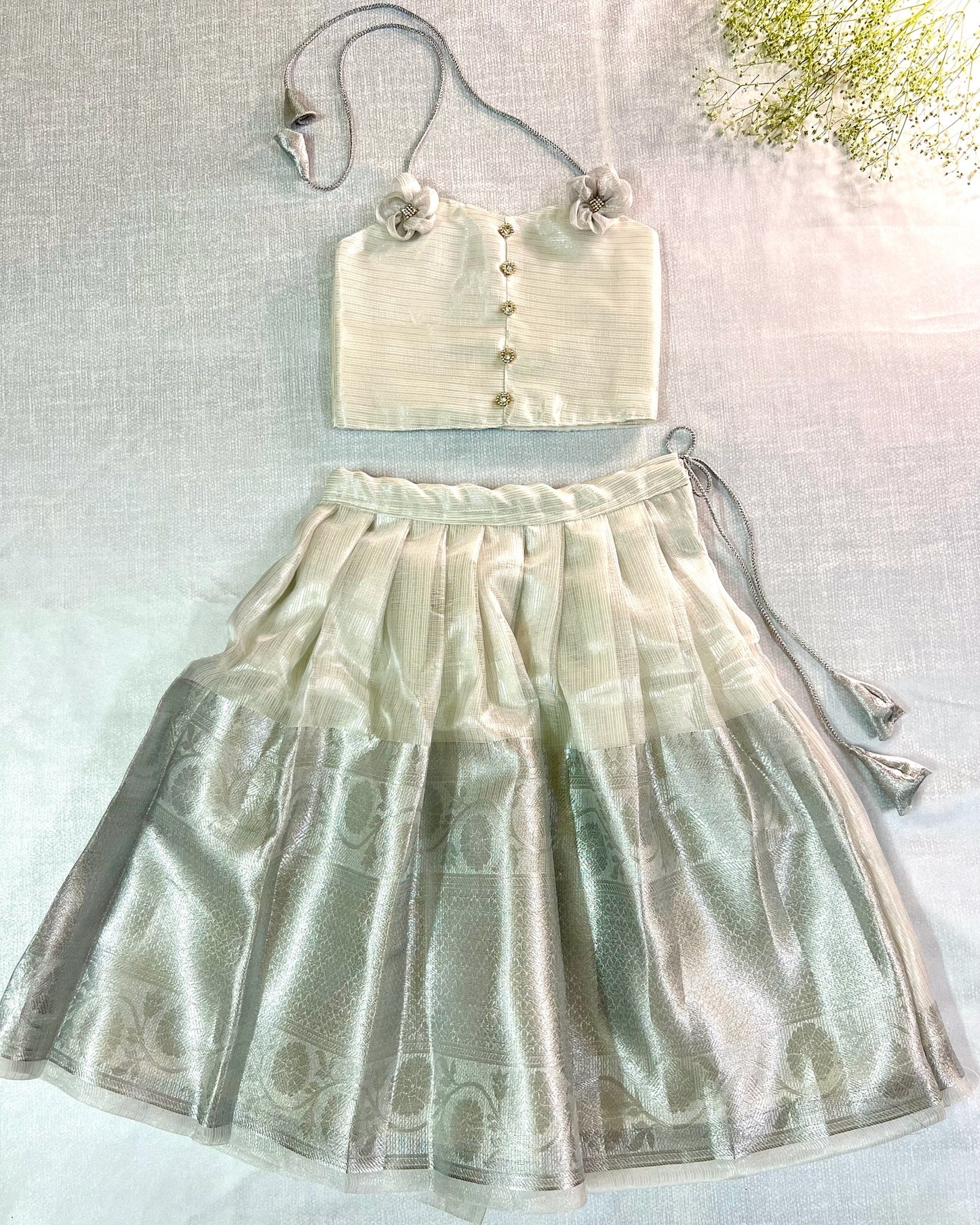 Silver Shimmer Lehenga Set