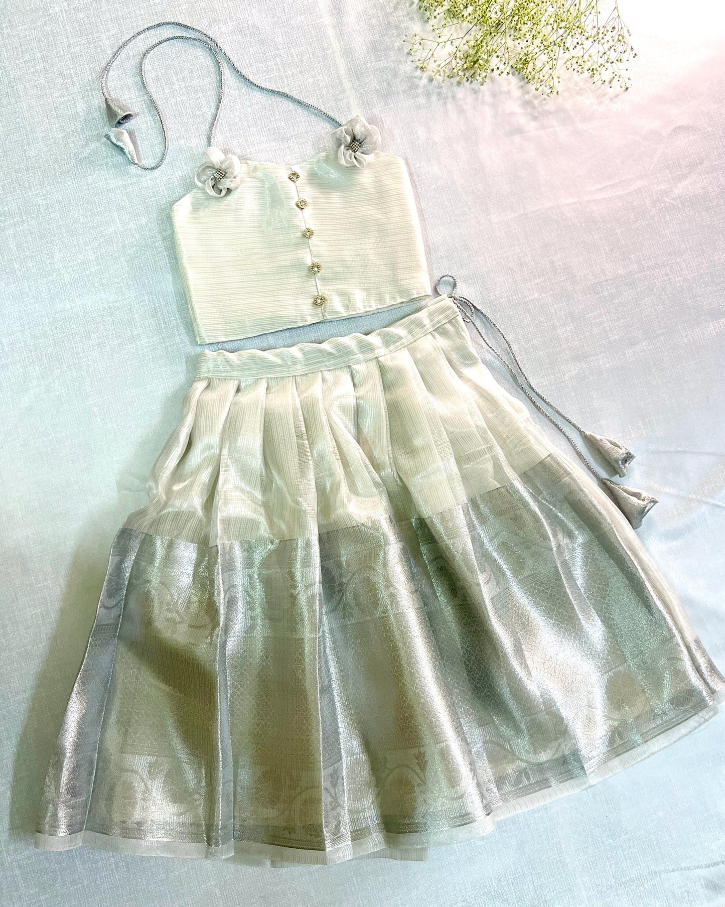 Silver Shimmer Lehenga Set