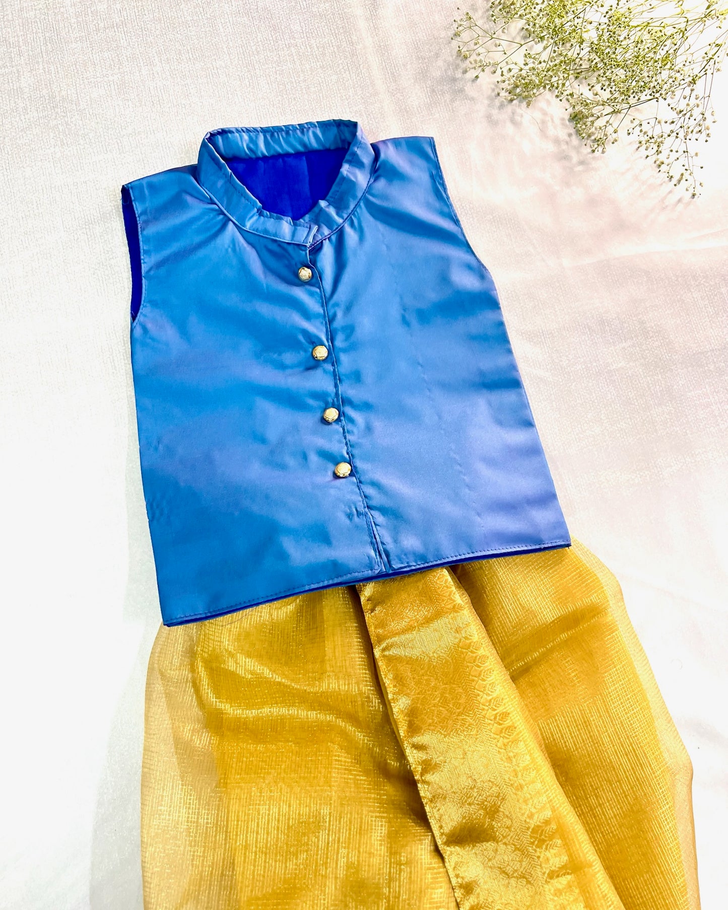 Powder Blue Cloud Dhoti