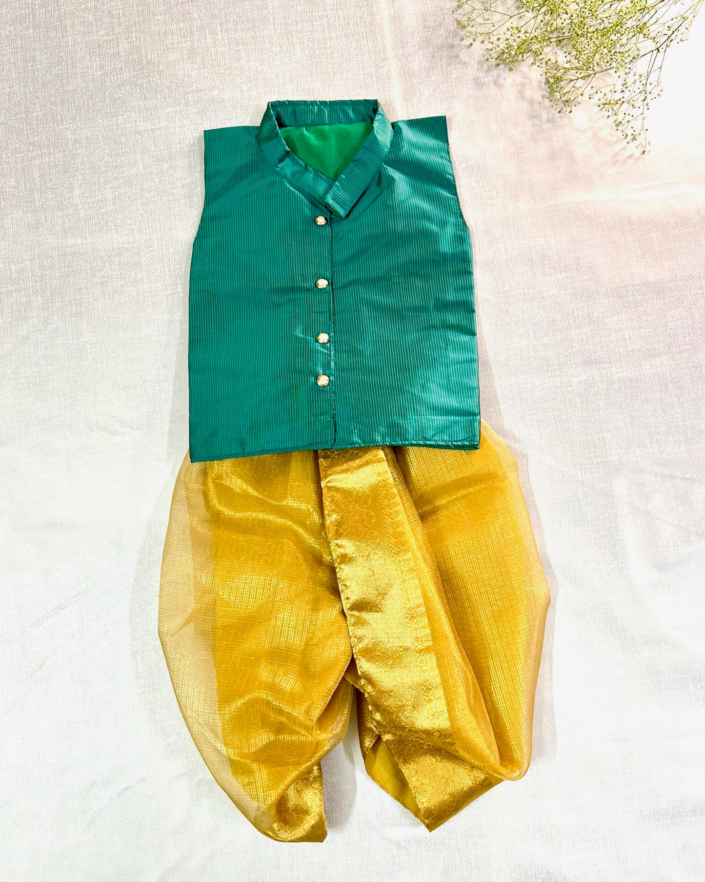 Tranquil Teal Dhoti