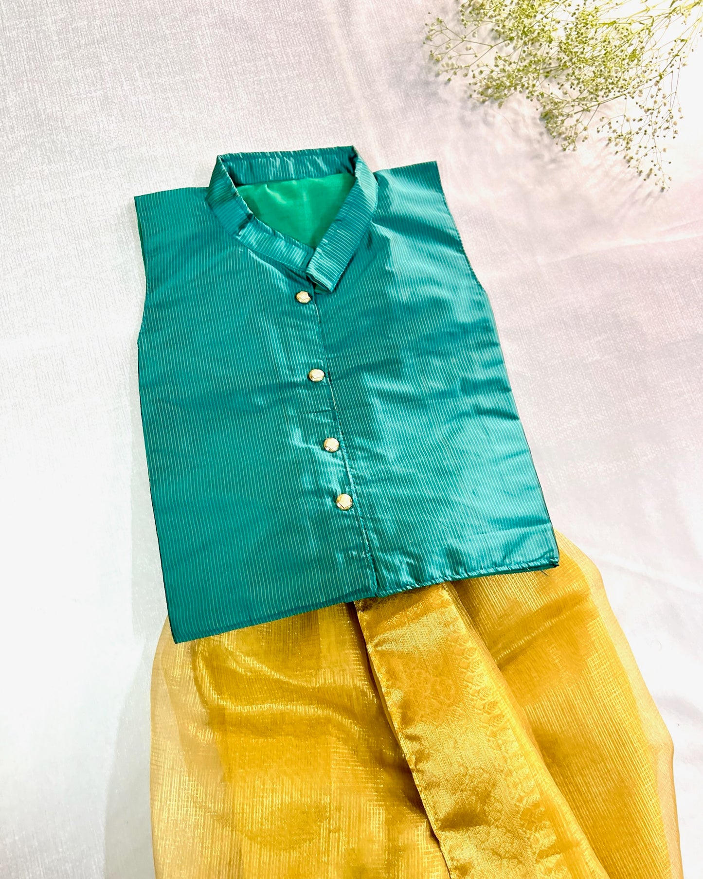 Tranquil Teal Dhoti