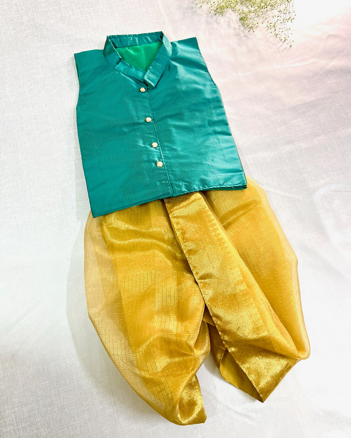 Tranquil Teal Dhoti