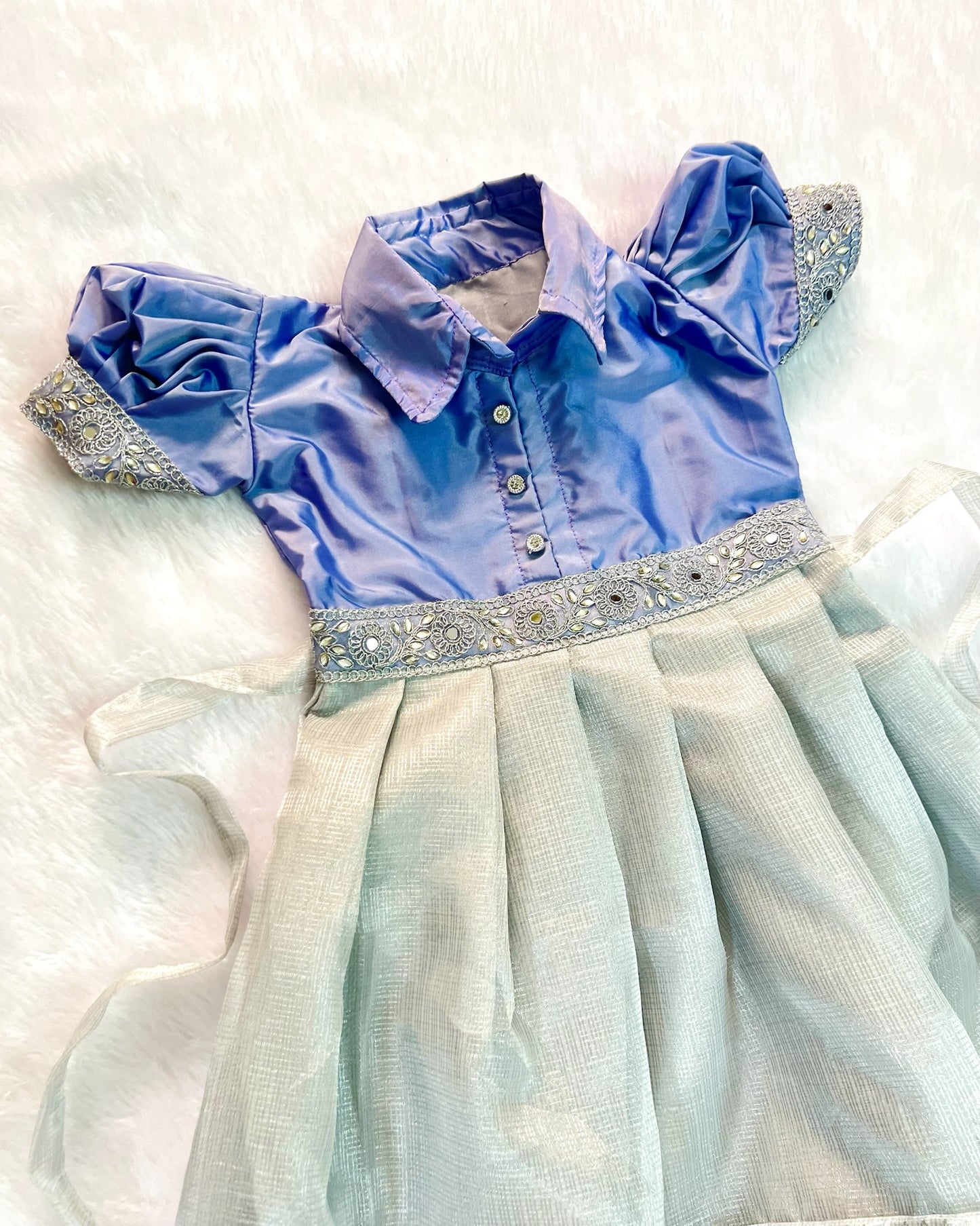 Sterling Elegance: Anarkali with Diverse Top Hues