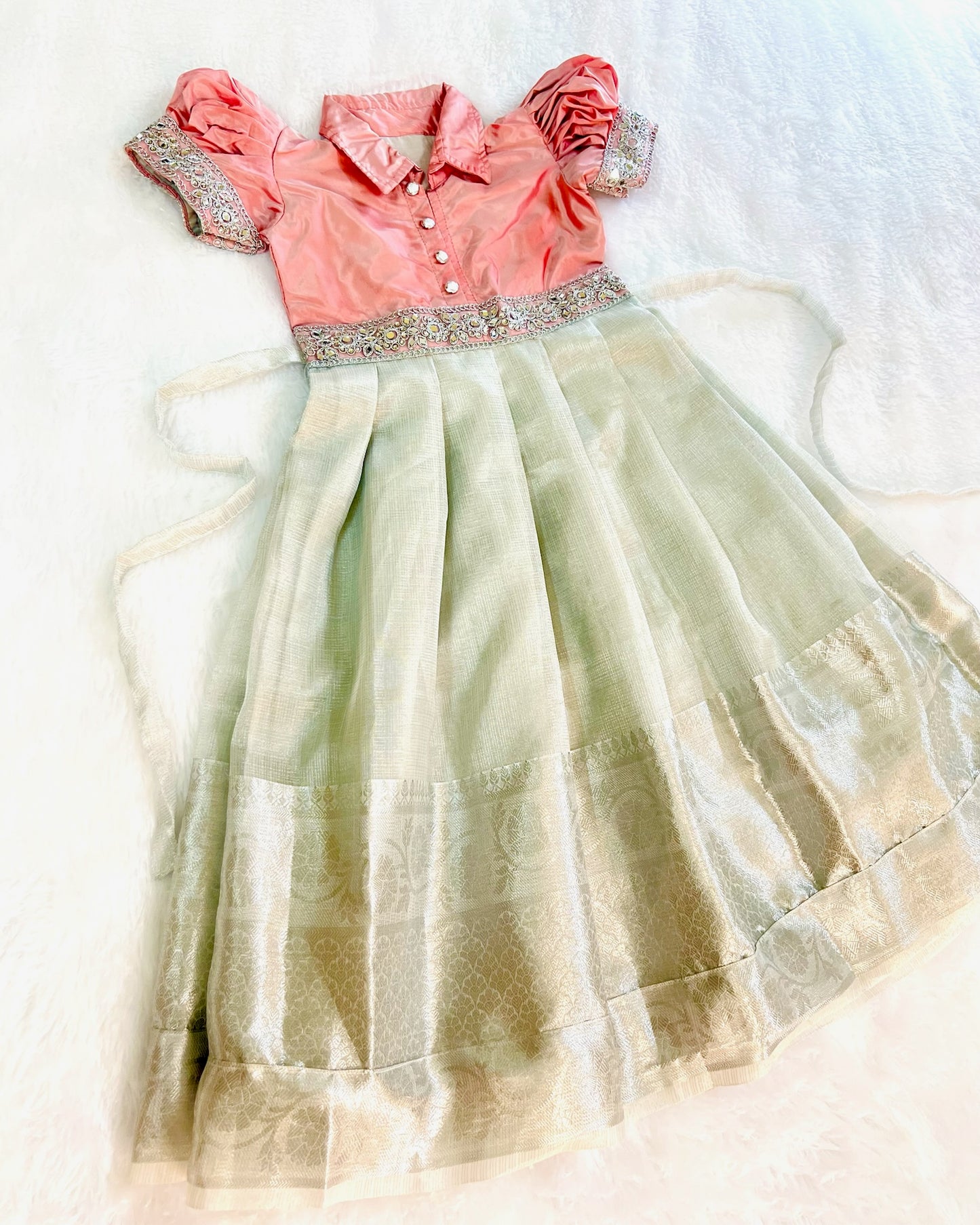 Sterling Elegance: Anarkali with Diverse Top Hues