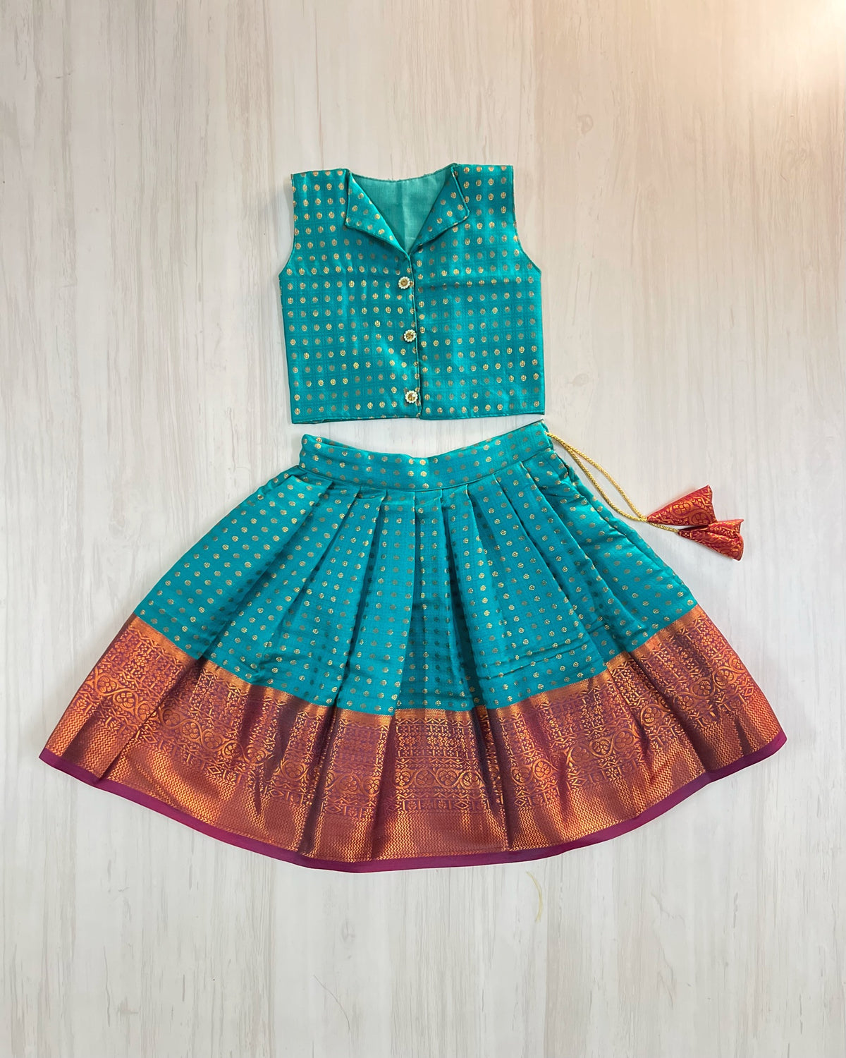 Peacock Petal 1000 Buttas Cute Lehenga Set