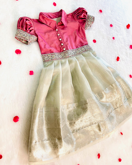 Sterling Elegance: Anarkali with Diverse Top Hues