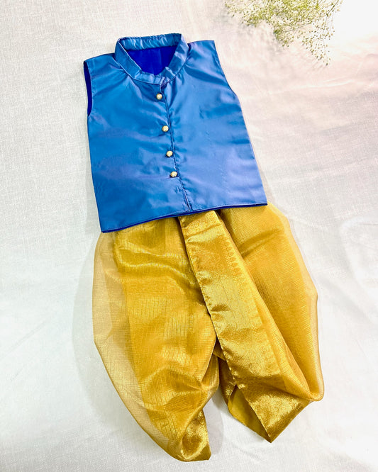 Powder Blue Cloud Dhoti