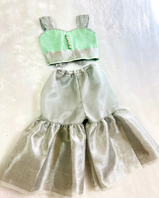 Mint Shimmer Palazzo