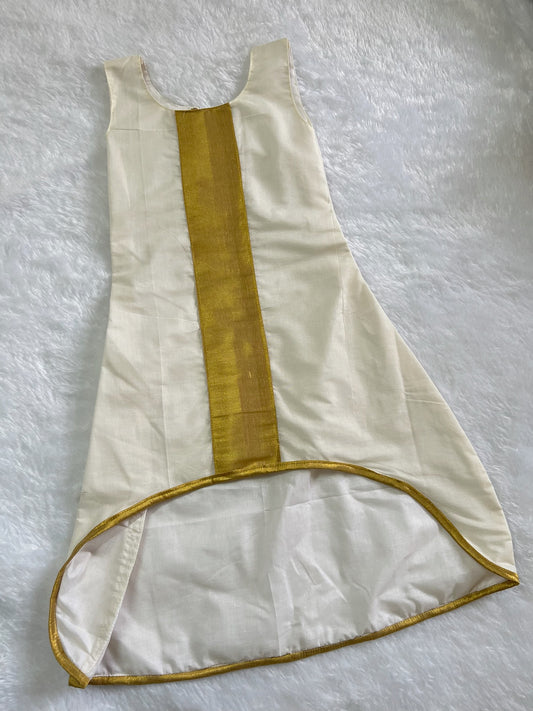 White onam style frock