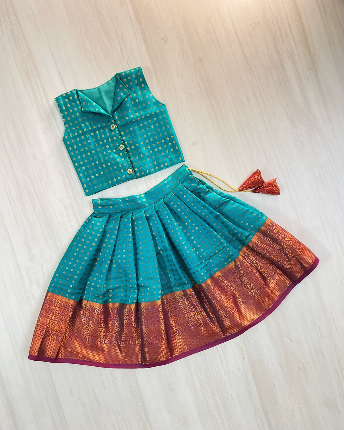 Peacock Petal 1000 Buttas Cute Lehenga Set
