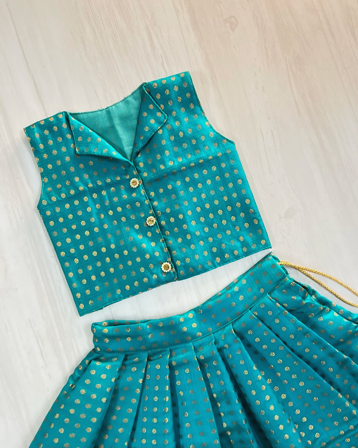 Peacock Petal 1000 Buttas Cute Lehenga Set