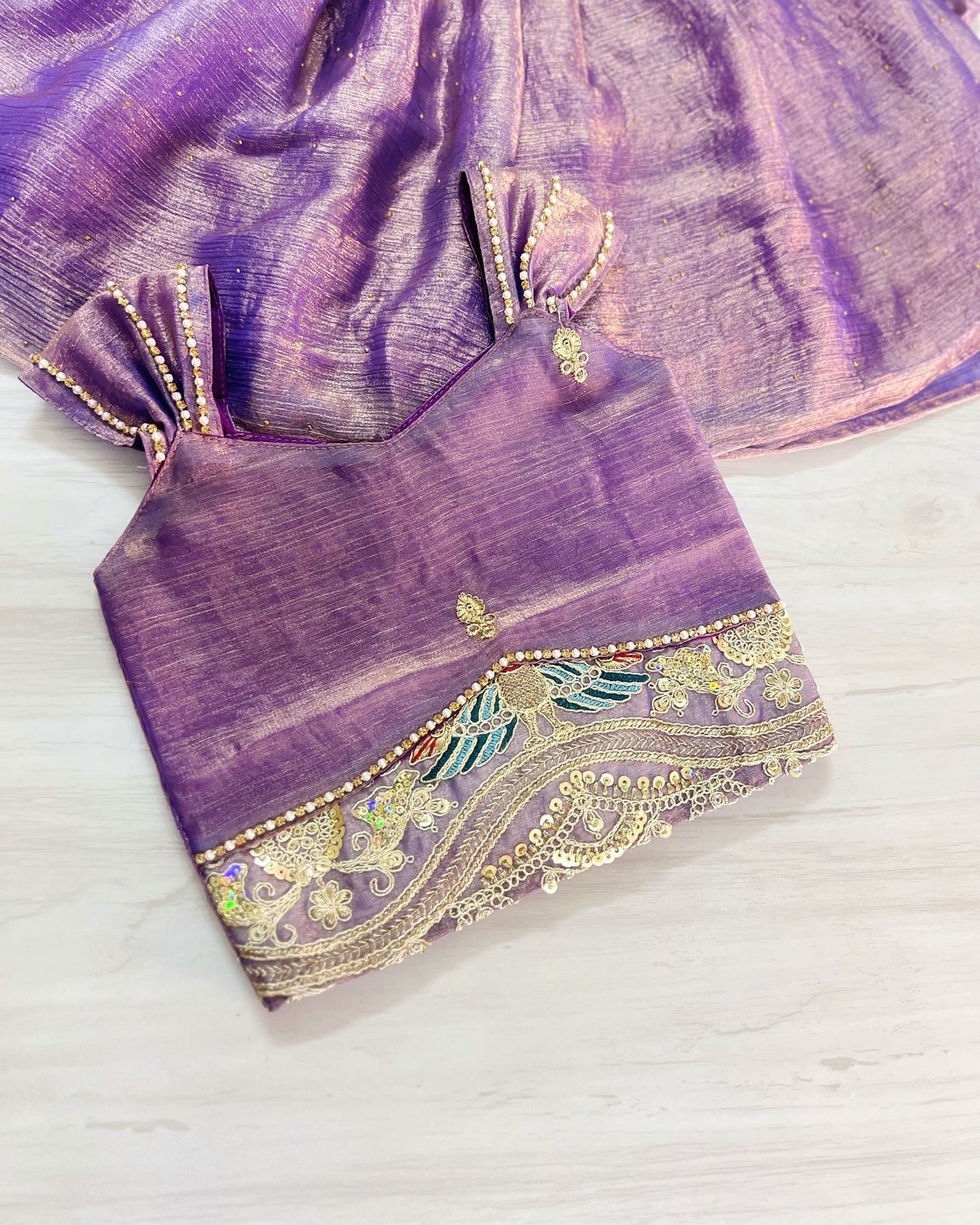 Deep Lavender Embroidered Stunning Lehenga Set | The Silkberry