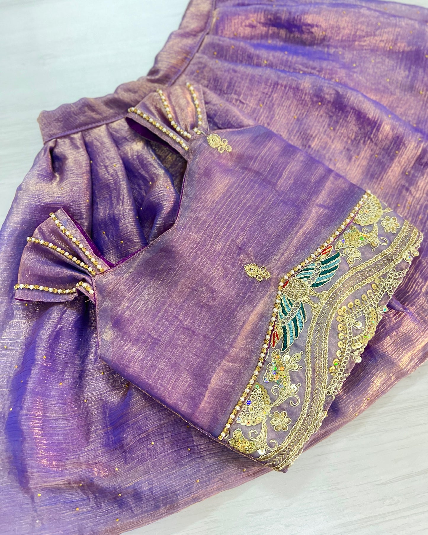 Deep Lavender Embroidered Stunning Lehenga Set | The Silkberry